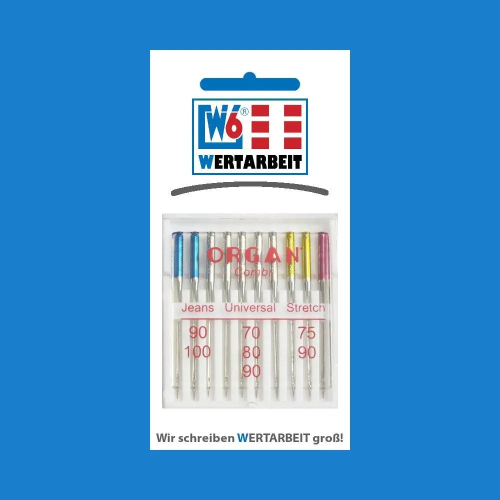 W6 Nähmaschinennadel Combi Jeans / Universal / Stretch (10 Nadeln)