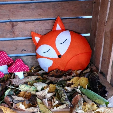 Herbstdeko - kleines Fuchskissen