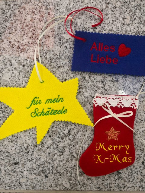 Weihnachtliche Geschenkedekorationen