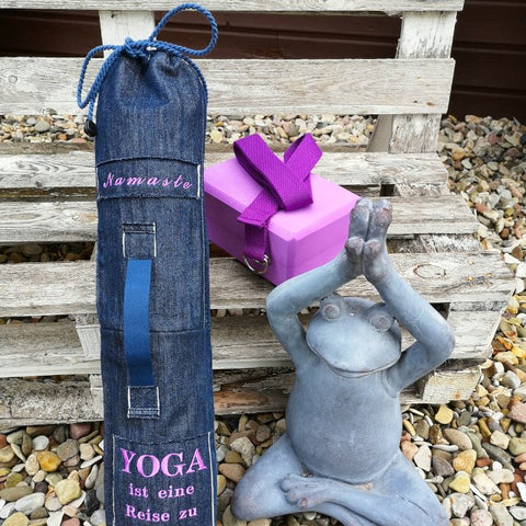 Tasche für Yogamatte aus alter Jeans