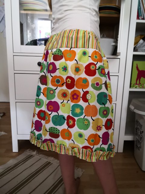 Stufenrock aus Baumwoll-Webware