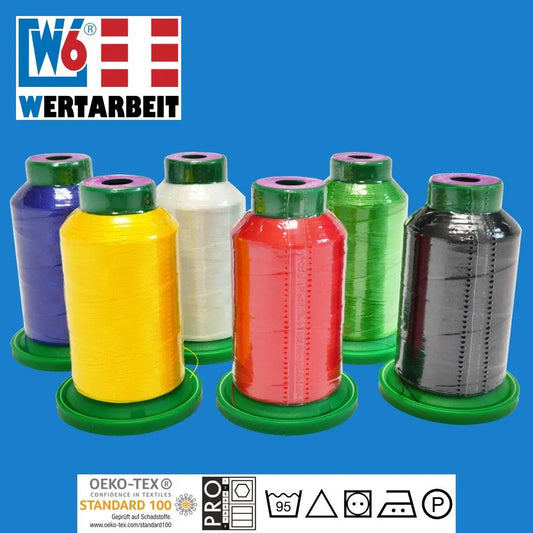 W6 Farbset Näh- und Stickgarn (6 x 1.000 m)