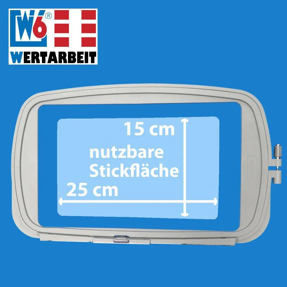 W6 Nähmaschinen Stickrahmen 15 x 25 cm