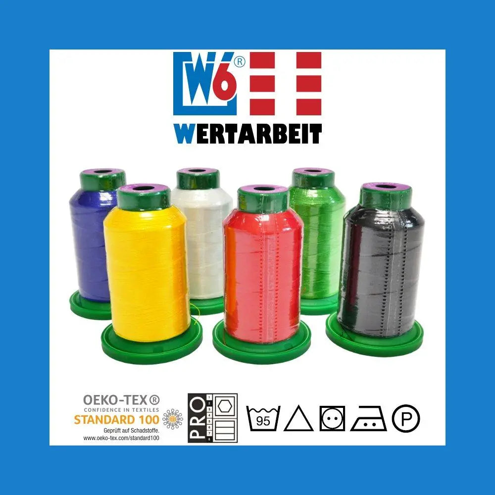 W6 Farbset Näh- und Stickgarn (6 x 1.000 m)