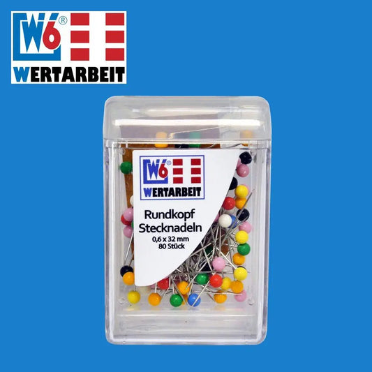 W6 Rundkopfstecknadel 80 Stück