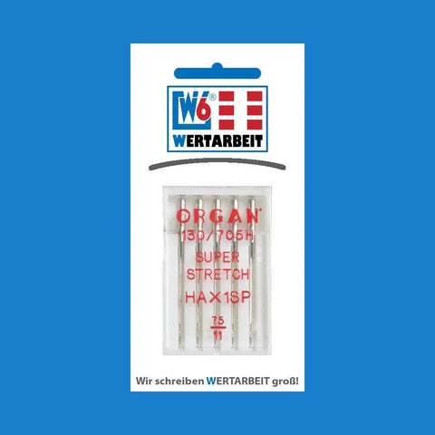W6 Nähmaschinennadel Super Stretch 75 HAx1SP (5 Nadeln)_2