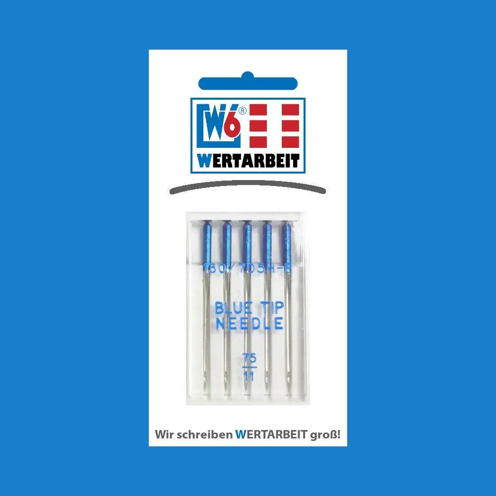 W6 Nähmaschinennadel Blue-Tip 75 (5 Nadeln)