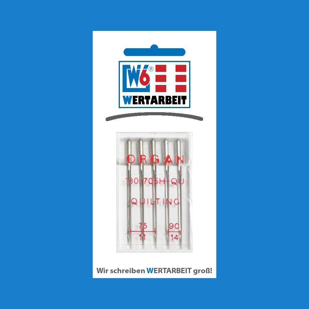 W6 Nähmaschinennadel Quilting 75 - 90 (5 Nadeln)